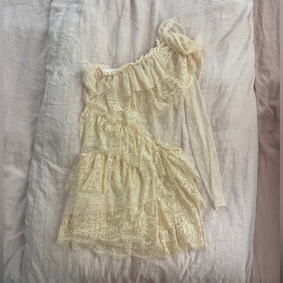 House of Harlow 1960 x Revolve Lace One Shoulder Mini Dress - Picture 6 of 9